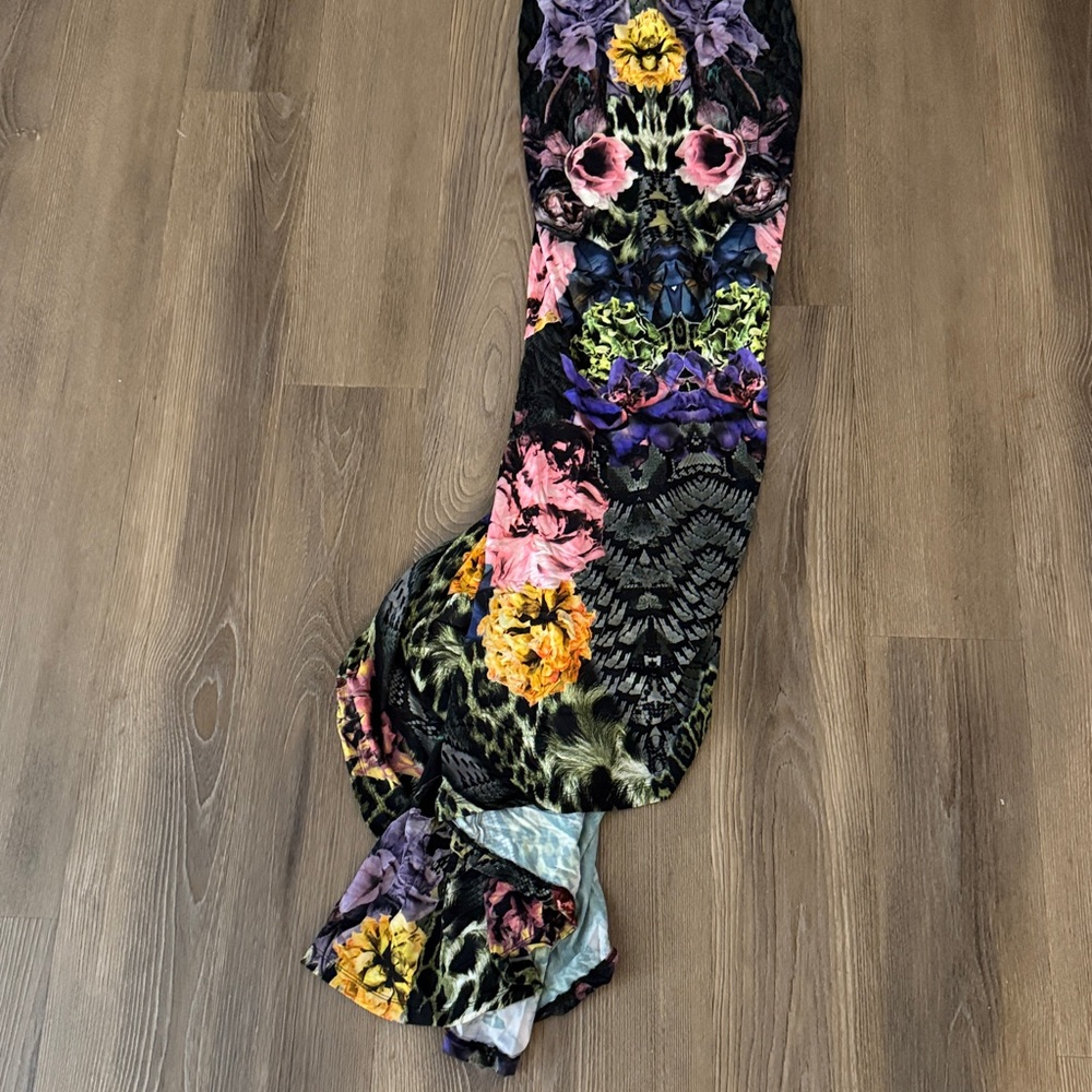 ROBERTO CAVALLI Floral Print floor length gown - Picture 9 of 16